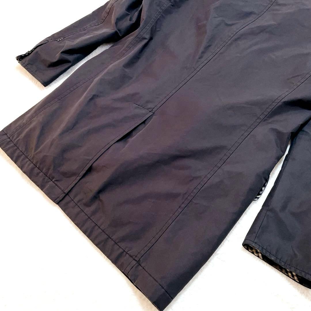 アクアスキュータム　ステンカラーコート　ブラック　Ｌサイズ