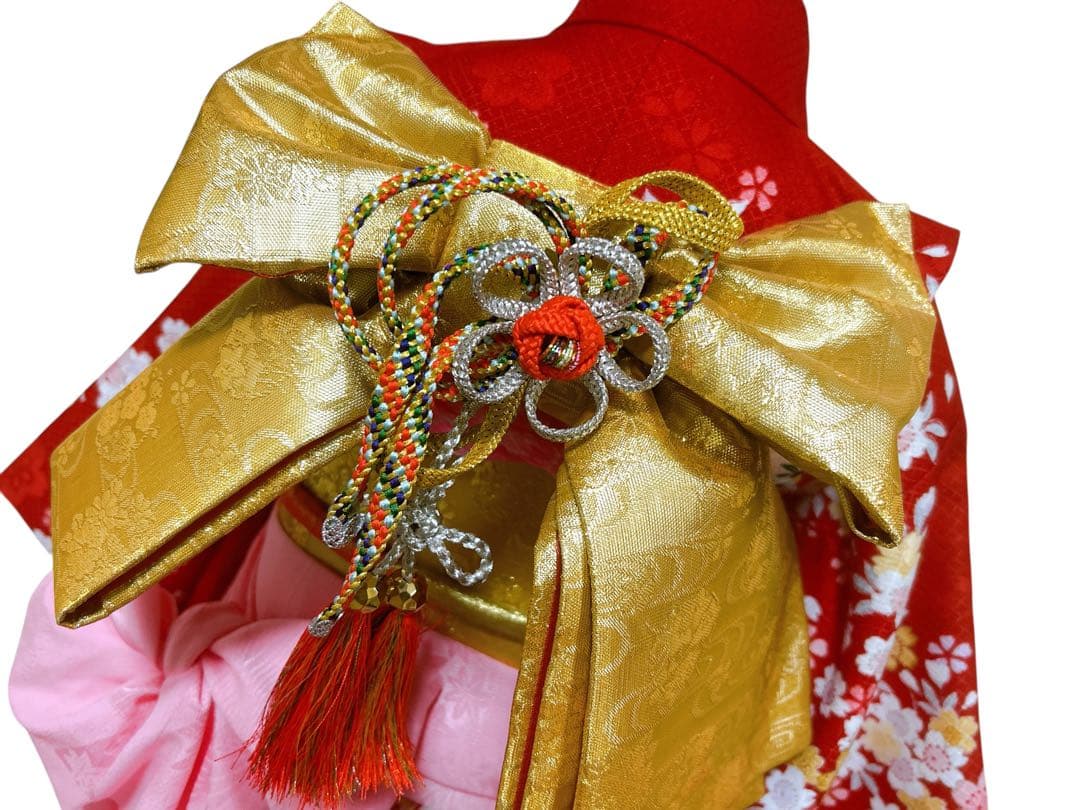 正統派赤系♡七五三　7歳　女の子　セット　一式　ゴールド　ピンク