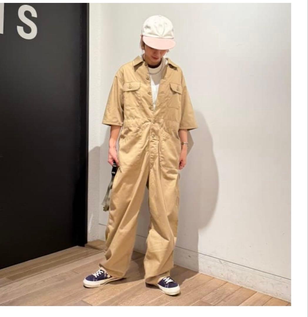 BEASBOY✨ベージュ ✨半袖✨オールインワン