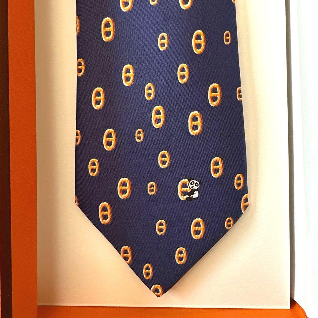 エルメス ネクタイ 《マイヨン・パンダ》新品 未使用