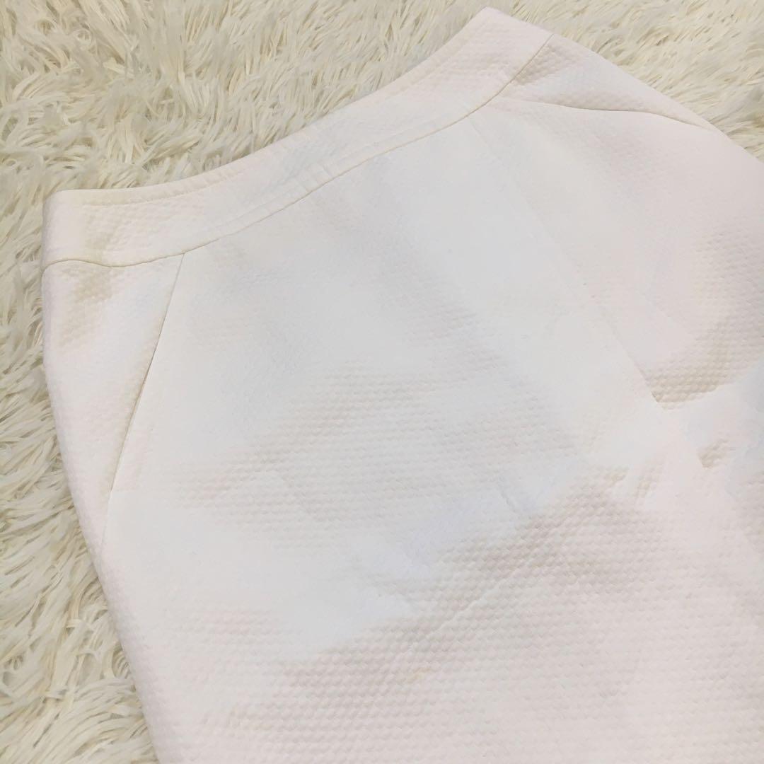 【美品】シャネル スカート スリット ココマーク ホワイト 02P