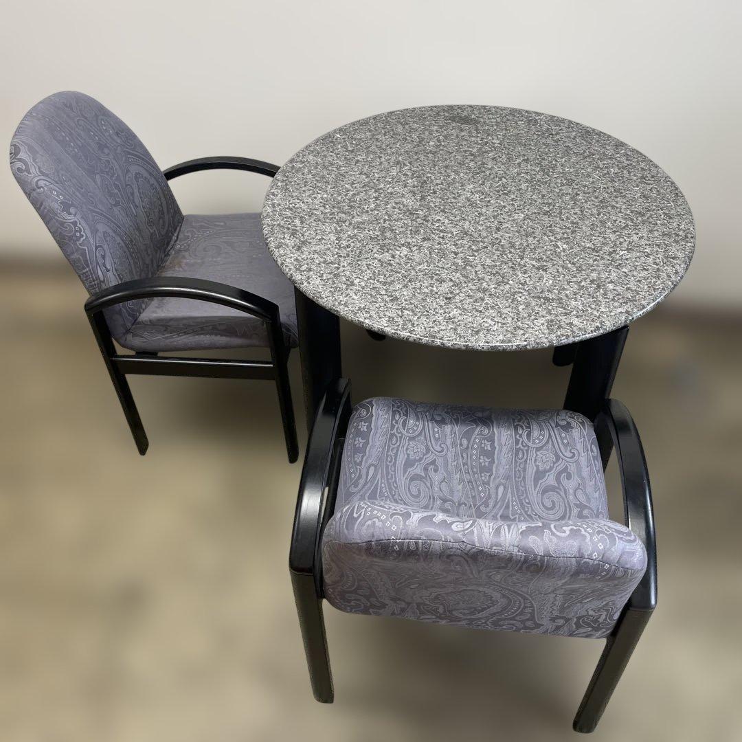フクラ　ペイズリー　ダイニングチェア　御影石　ダイニングテーブル　グレーブラック