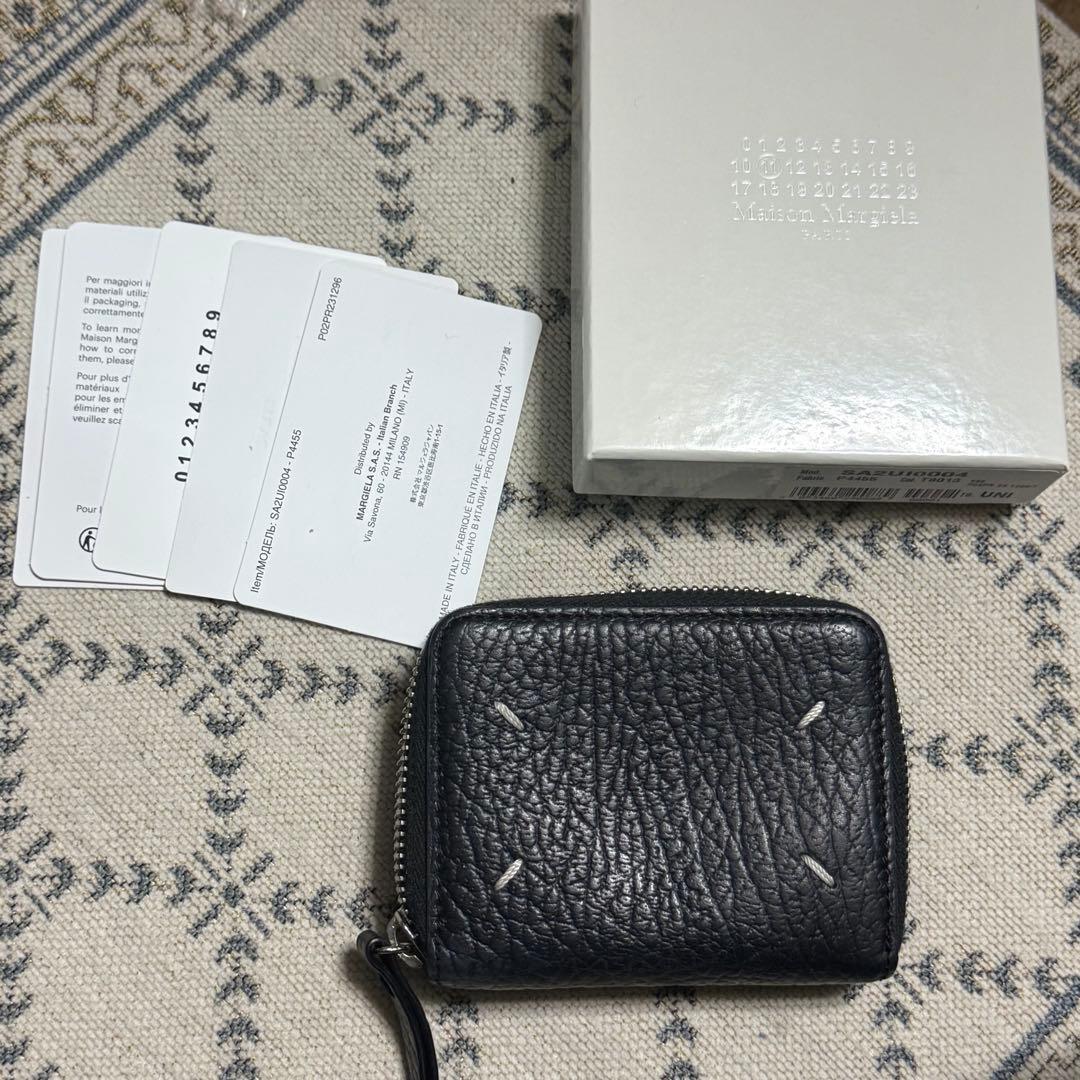 カ*ん様 Maison Margiela ブラックレザー二つ折り財布