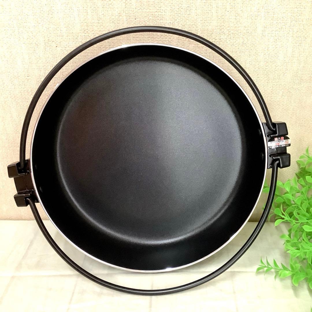 【新品・未使用】　IH対応すき焼き鍋　『おうち御膳』　26㎝ガラス蓋付き