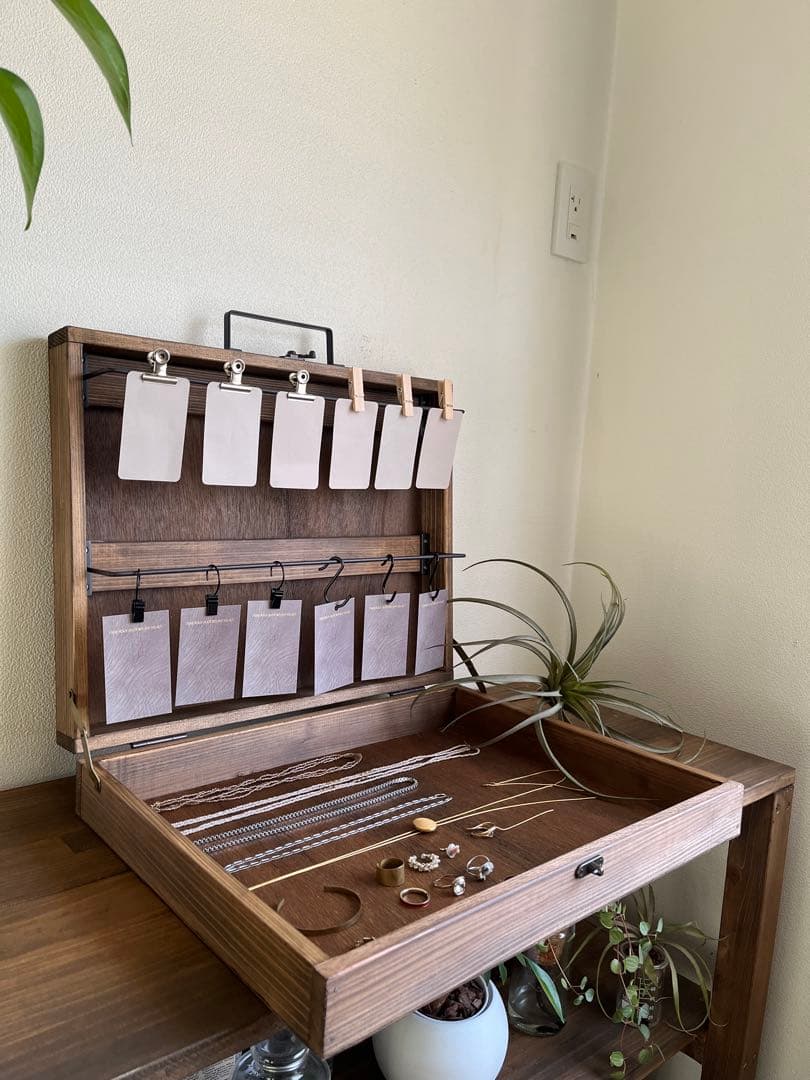 トランク型アイアンバーディスプレイボックス(ブラウン)