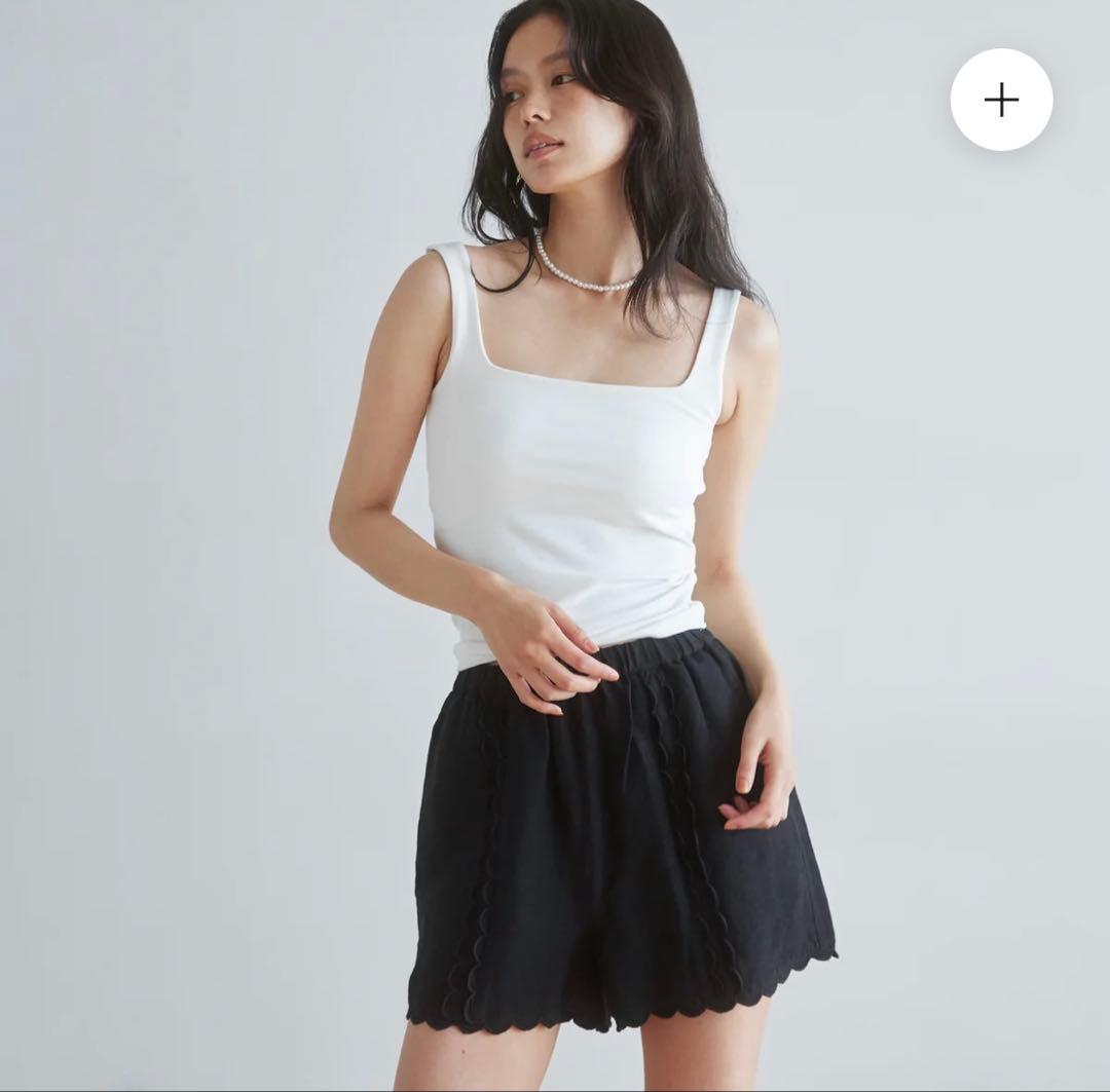 searoomlynnFitパッドマシュマロスクエアBRAタンク ホワイト