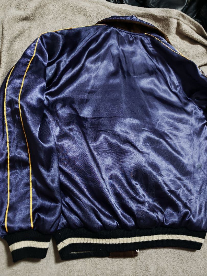 美品 テーラー東洋 ２面用 okinawa 別珍 スカジャン スカル サテン