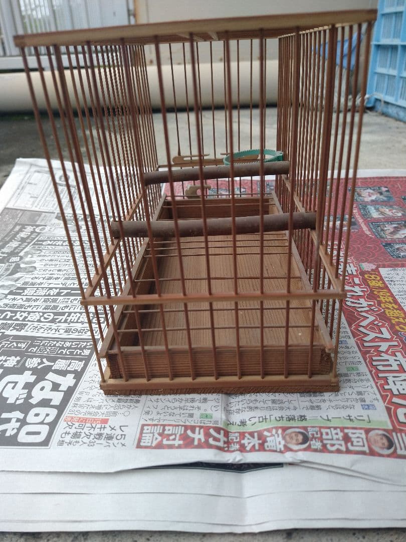 １００年竹製　メジロ籠
