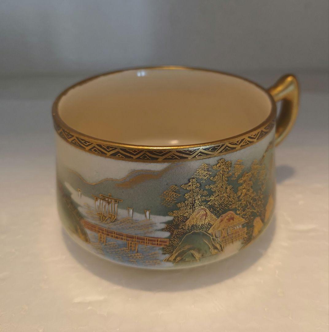 薩摩焼　神山　9点セット　カップ　ソーサー　ポット　クリーマー　シュガー