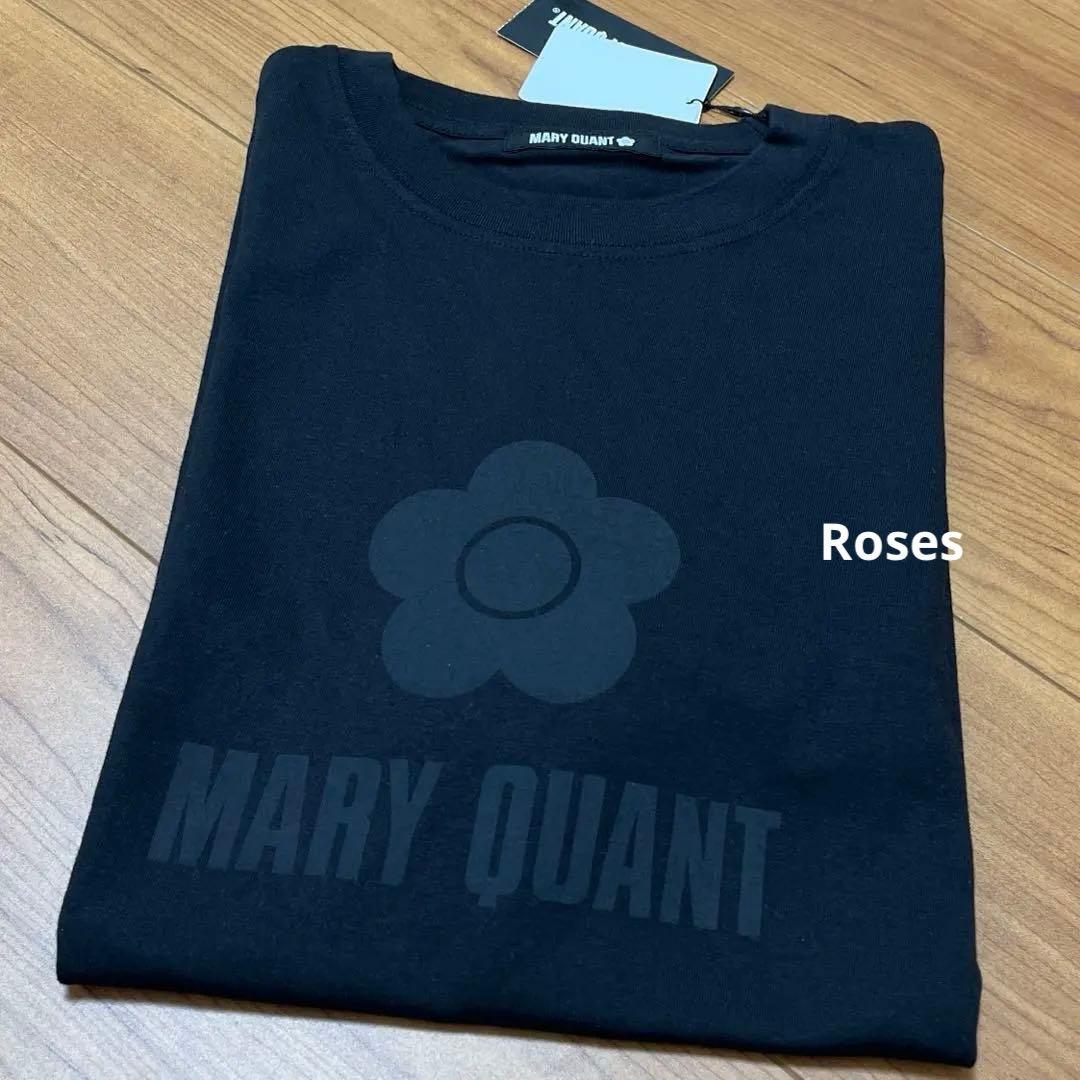 マリークワント　オーガニックコットンTシャツ　ブラック　ビッグサイズ