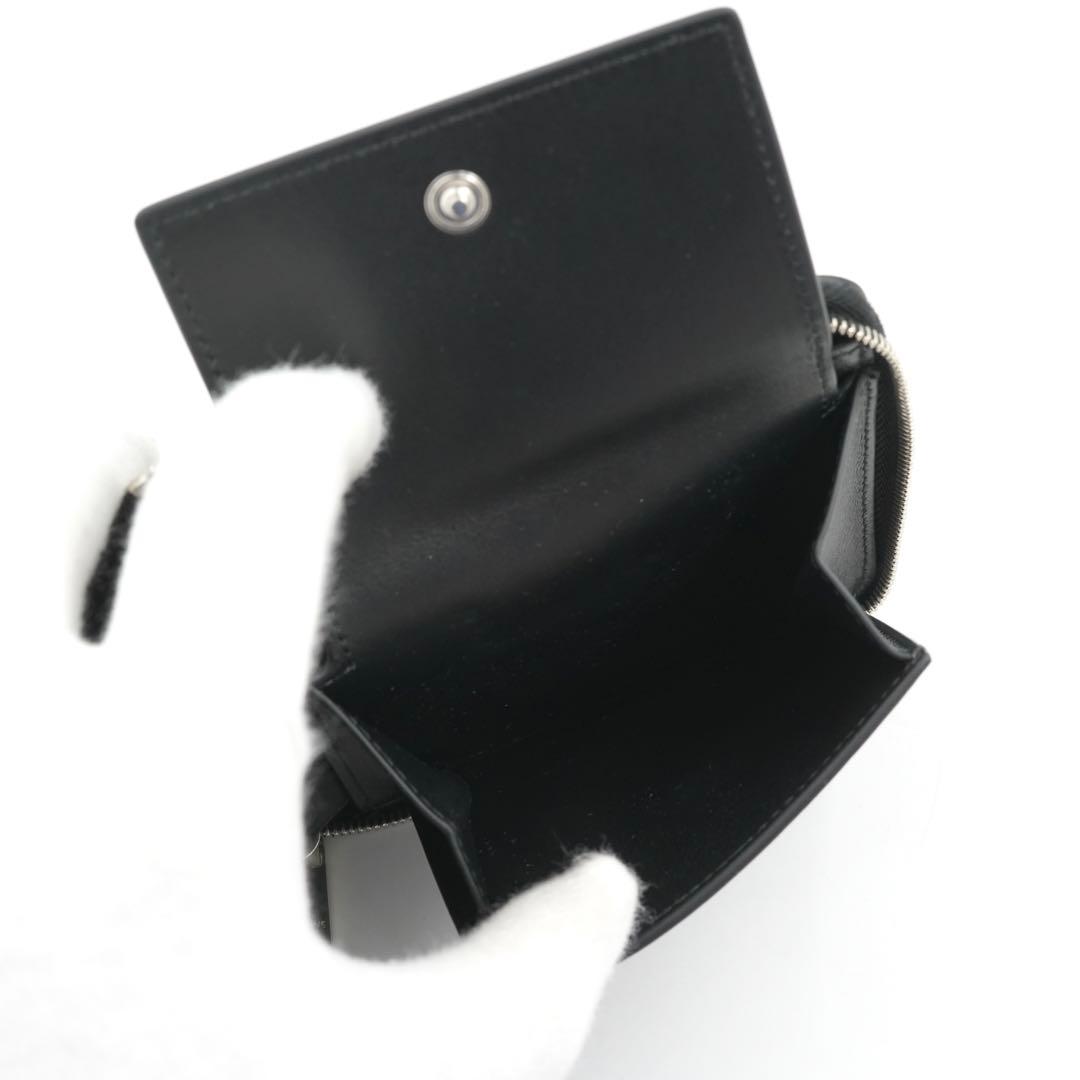 極上美品・箱保存袋付　CELINE ジップドバイフォールドウォレット　ブラック