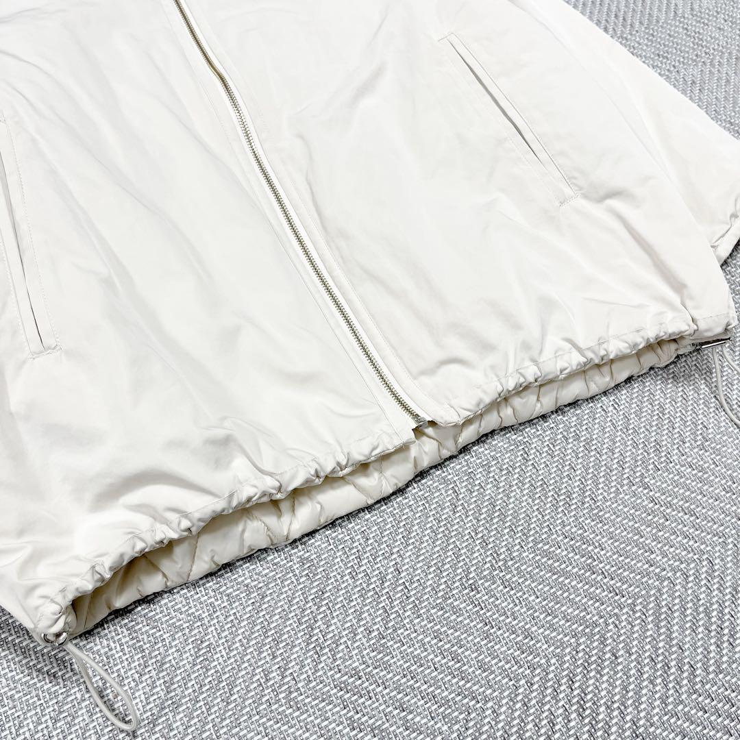 23区 中綿 リバーシブル ショート アウター キルティング ダウン アイボリー