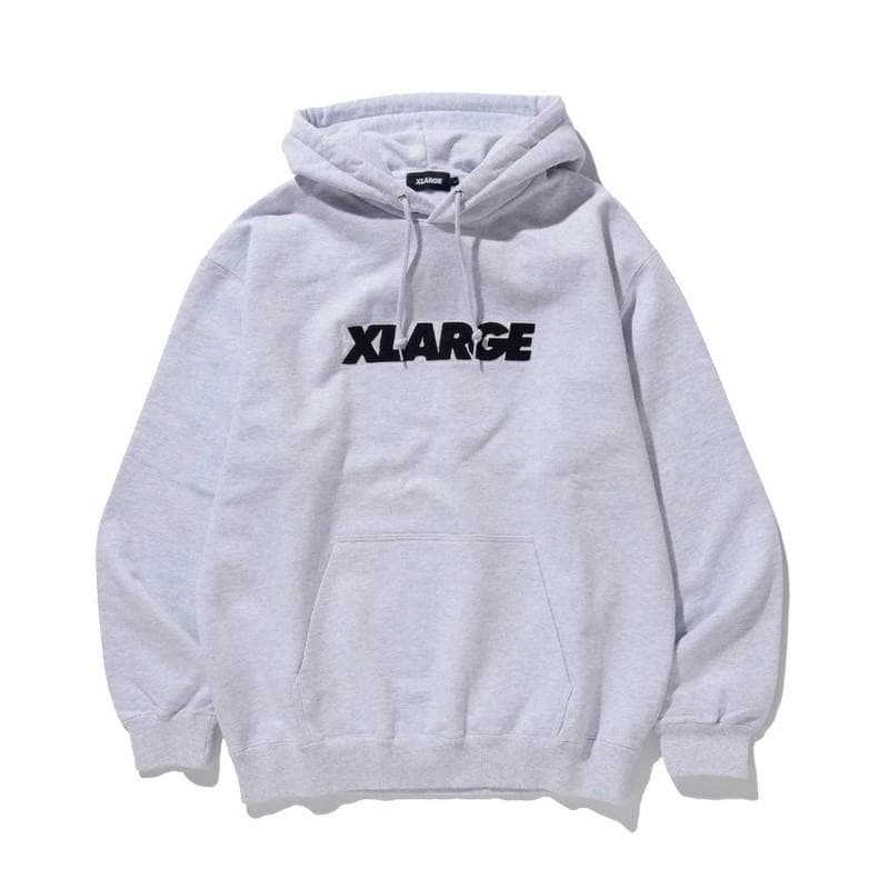 X-LARGE STANDARD LOGO フーディー XL ASH