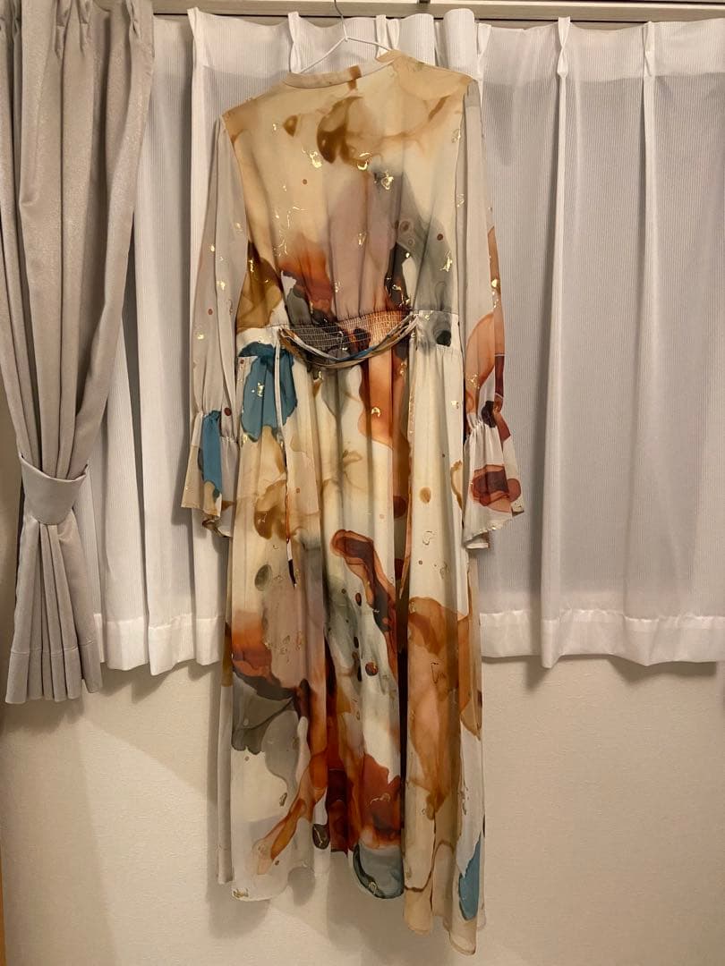 Ameri vintage インクアートドレス　Mサイズ