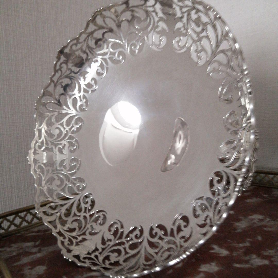 純銀925　英国製　アンティーク　ピアスコンポート