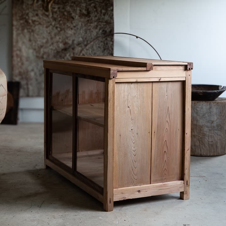 [古家具] ショーケース 幅1040高795奥540 カウンター アンティーク