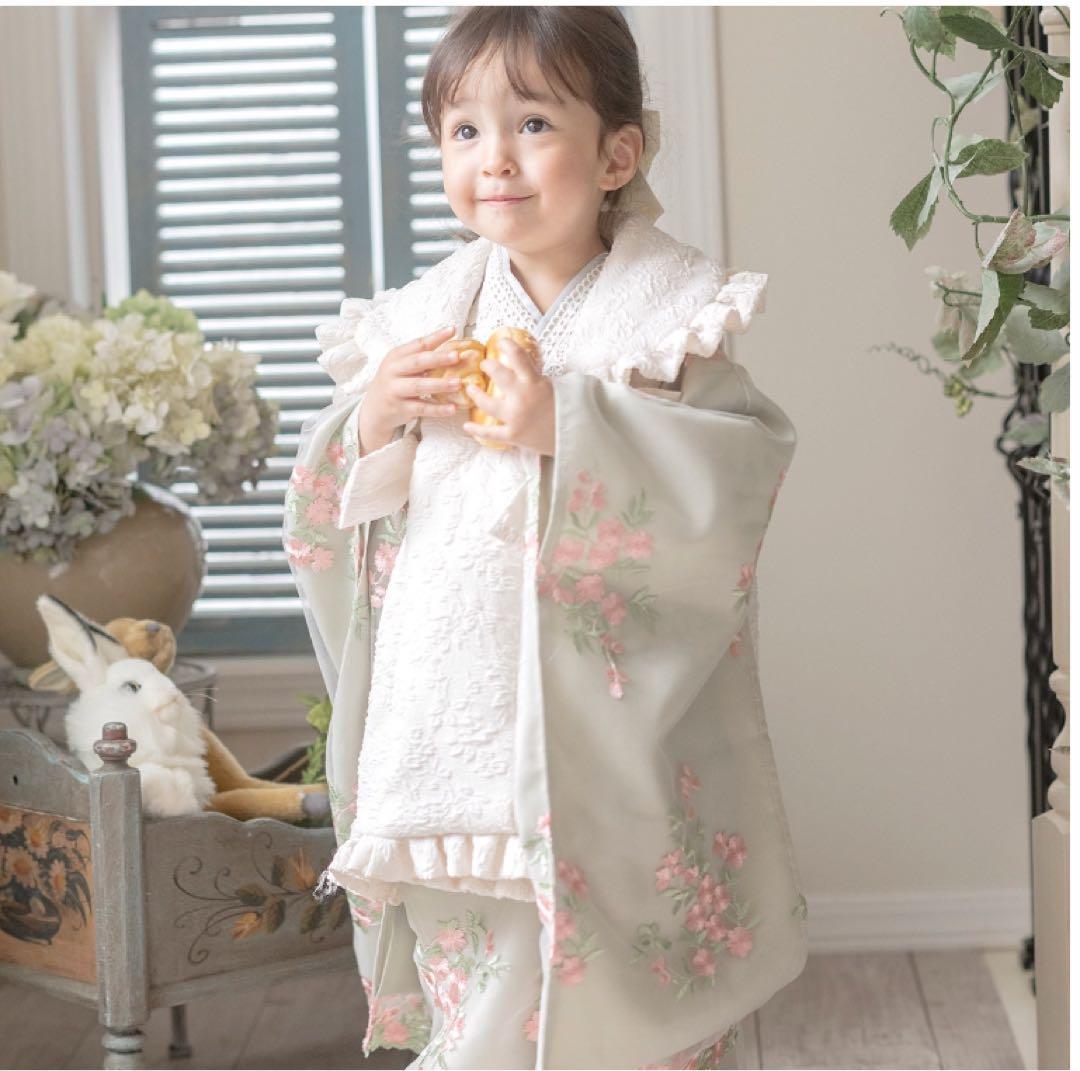 【美品】七五三 着物ワンピース被布セット キャサリンコテージ 100