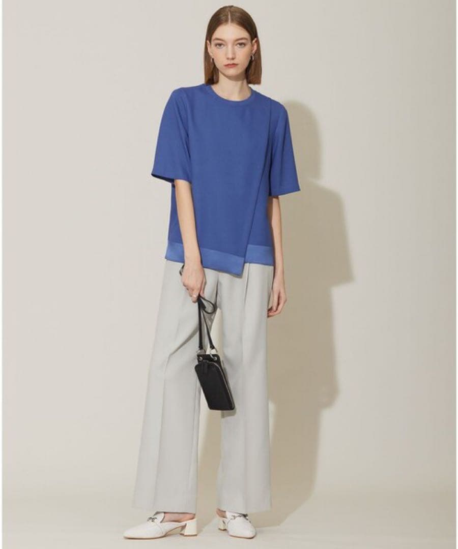 ICB【新品】24ss UVケア FluidBackSatin Tブラウス