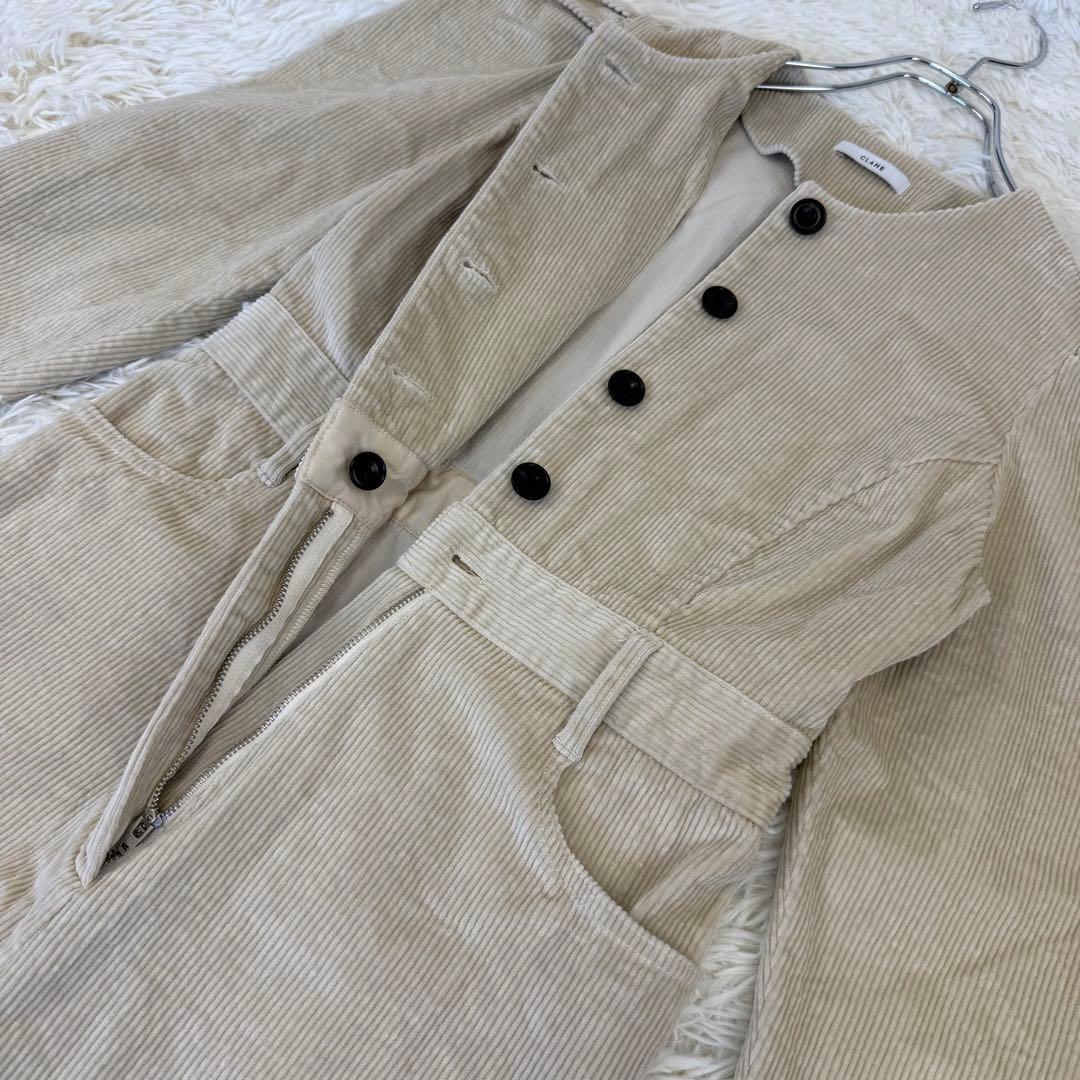 極美品 24AW クラネ コーデュロイ ジャンプスーツ オールインワン ベージュ
