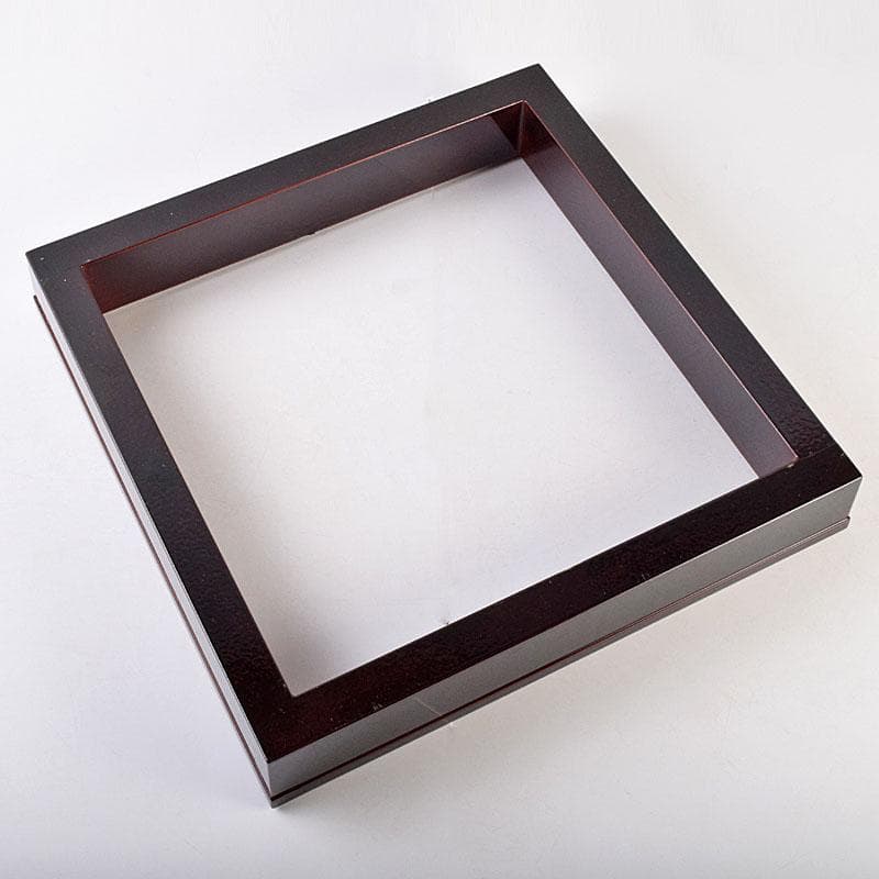 茶道具　塗師　茂平造　溜塗　炉縁　共布共箱　C　R9195B