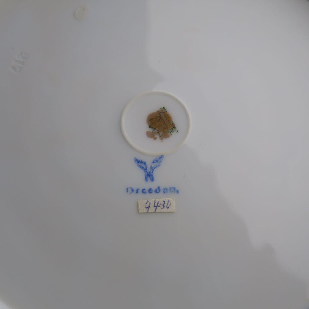 【美品】ドレスデンの大皿プレート（25cm）★1900～1930年製