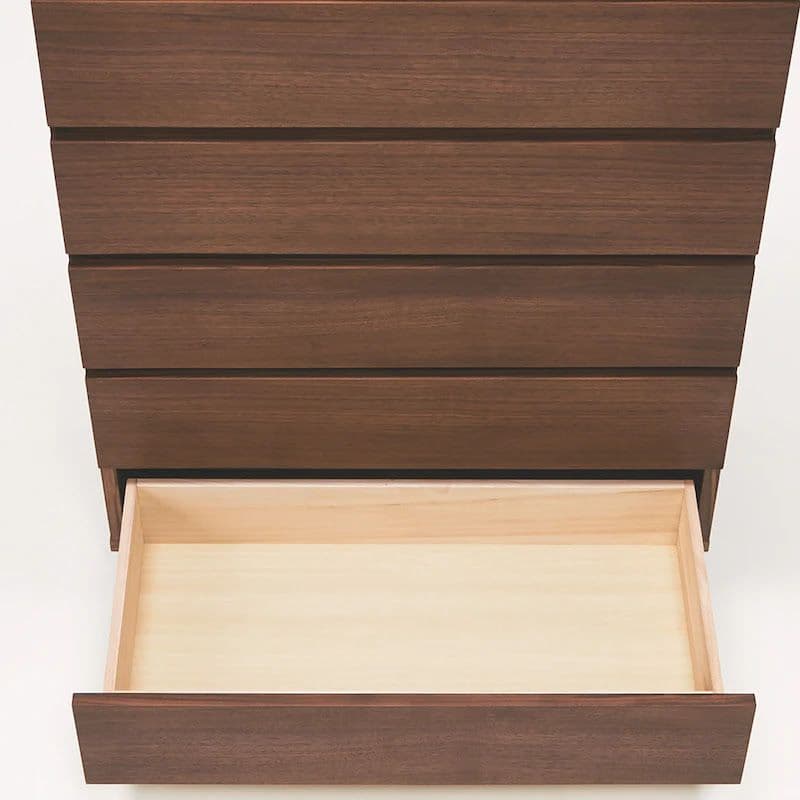 【ぽちまる】無印良品 ６段 ダークブラウン ナチュラル ハイチェスト