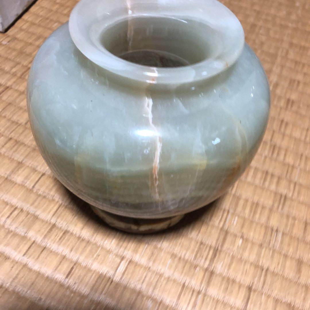花瓶　大理石　オニキス