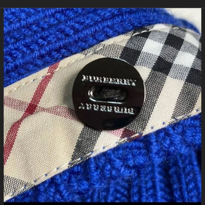 BURBERRY　バーバリー　 タートルニット　ロイヤルブルー