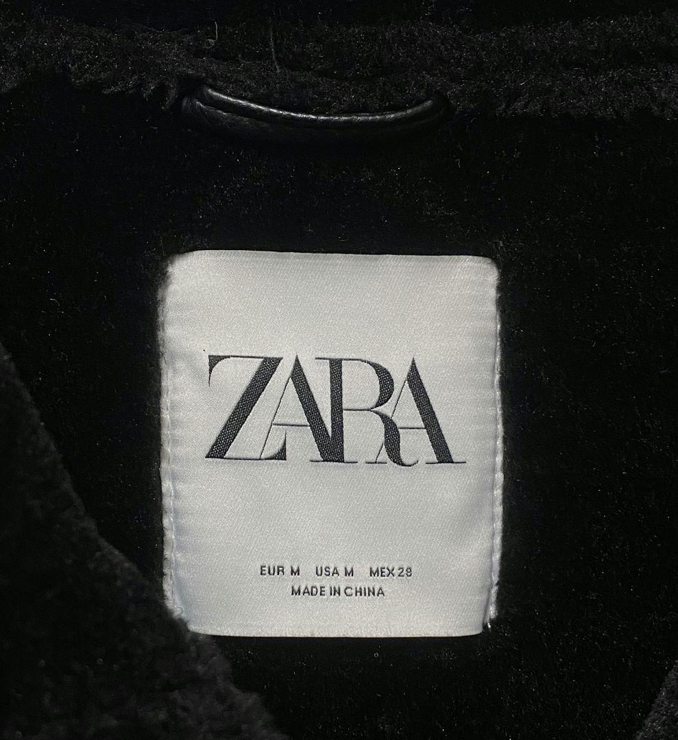 超美品★ZARA ダブルフェイスジャケット　ムートンライダースジャケット