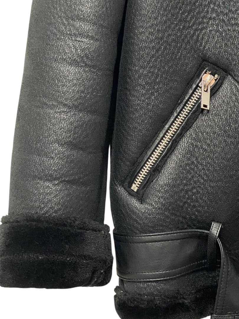 超美品★ZARA ダブルフェイスジャケット　ムートンライダースジャケット