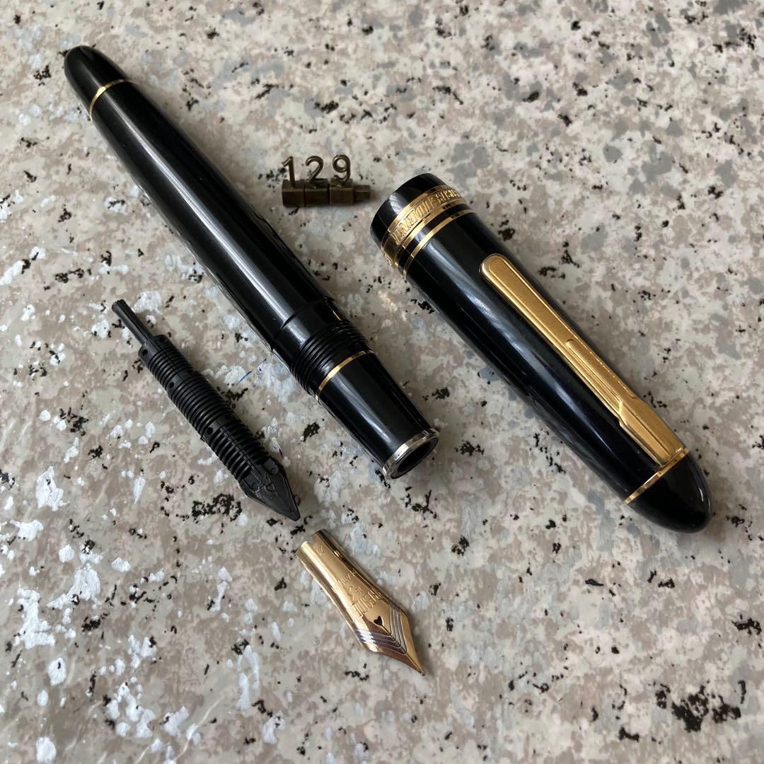 #129 オーバーホール済み 万年筆 PLATINUM プレジデント 18k