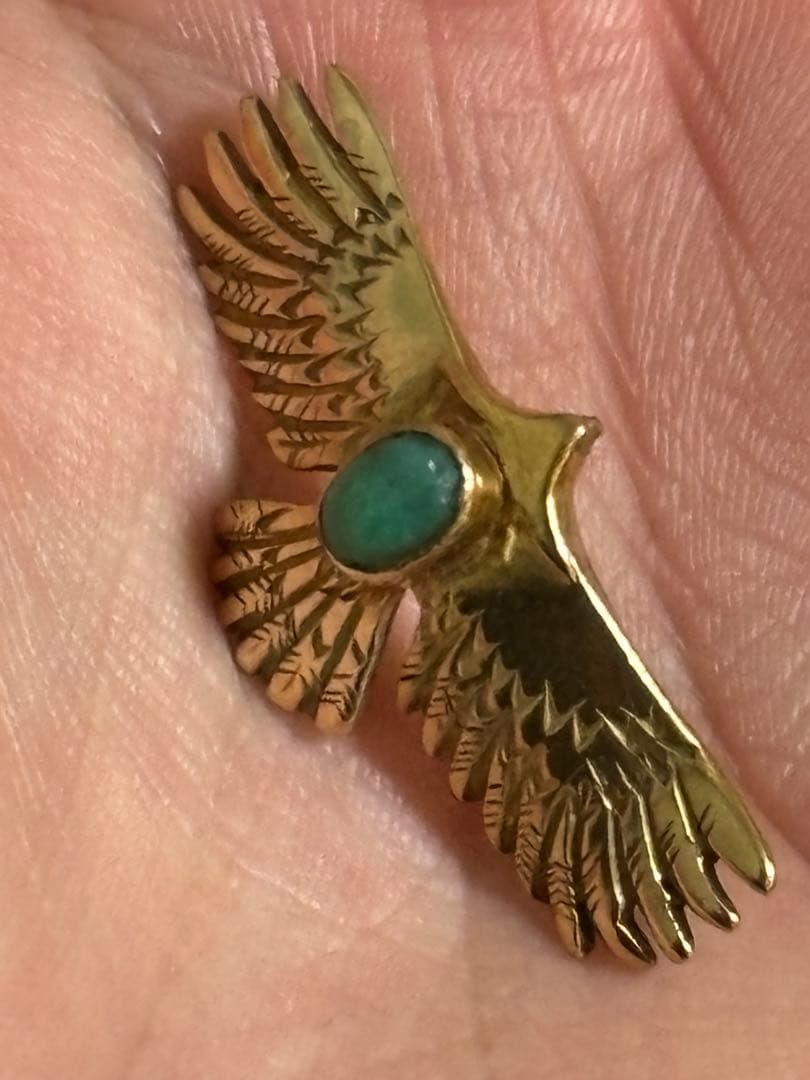 ビンゴブラザーズK18ターコイズ付ミニイーグルトップ数原龍友着用不用品出品