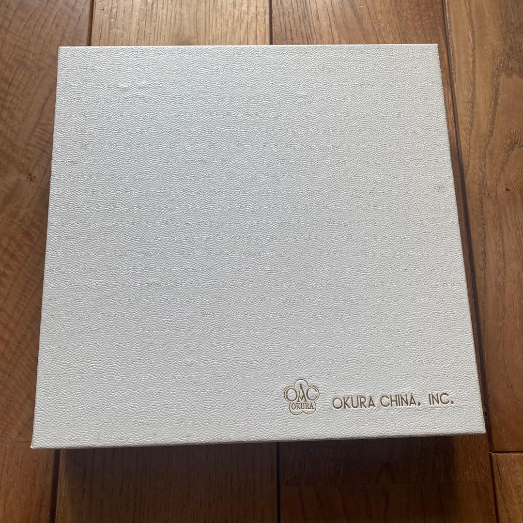 大倉陶園 デザート皿　2枚セット ブルーローズ 8011