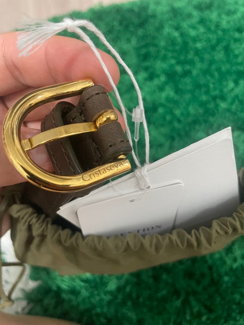 小物 Cristaseya Leather belt Brown L size