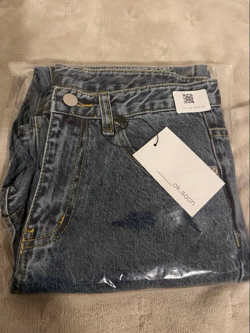 【新品、未使用】ok.soon ハイウエストテーパードデニム