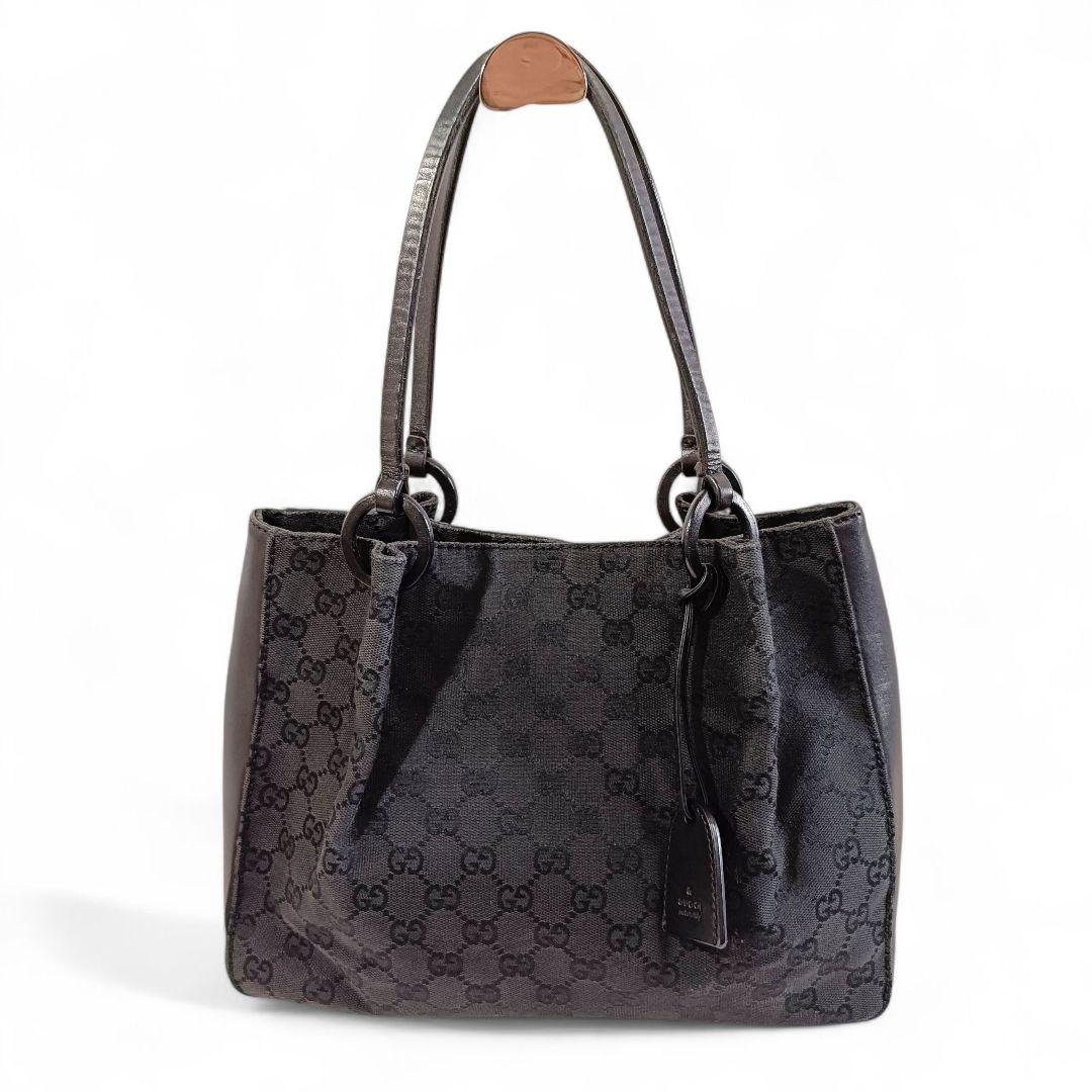 正規品 GUCCI グッチ トートバッグ キャンバス GGキャンバス 鞄 黒