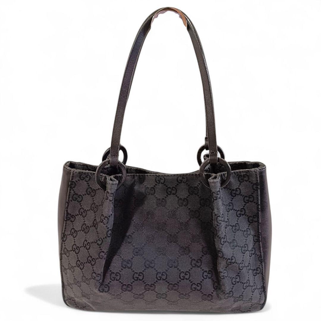正規品 GUCCI グッチ トートバッグ キャンバス GGキャンバス 鞄 黒