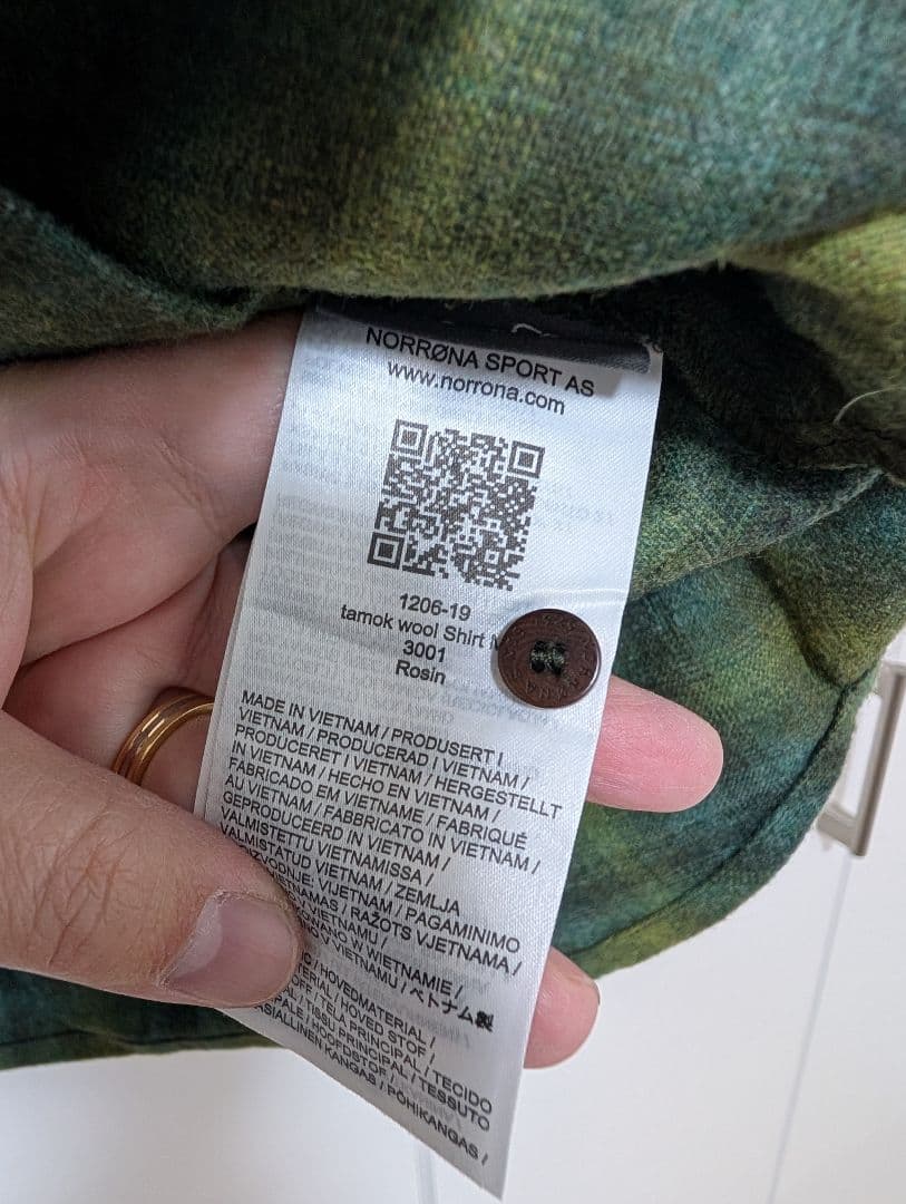 NORRONA tamok wool Shirtタモックウールシャツ Mサイズ