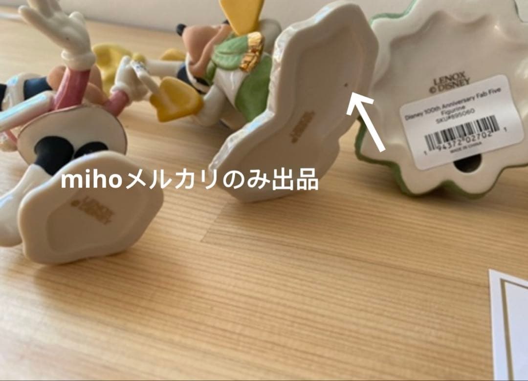 美品　LENOX レノックス ディズニー100周年記念フィギュア 5個セット