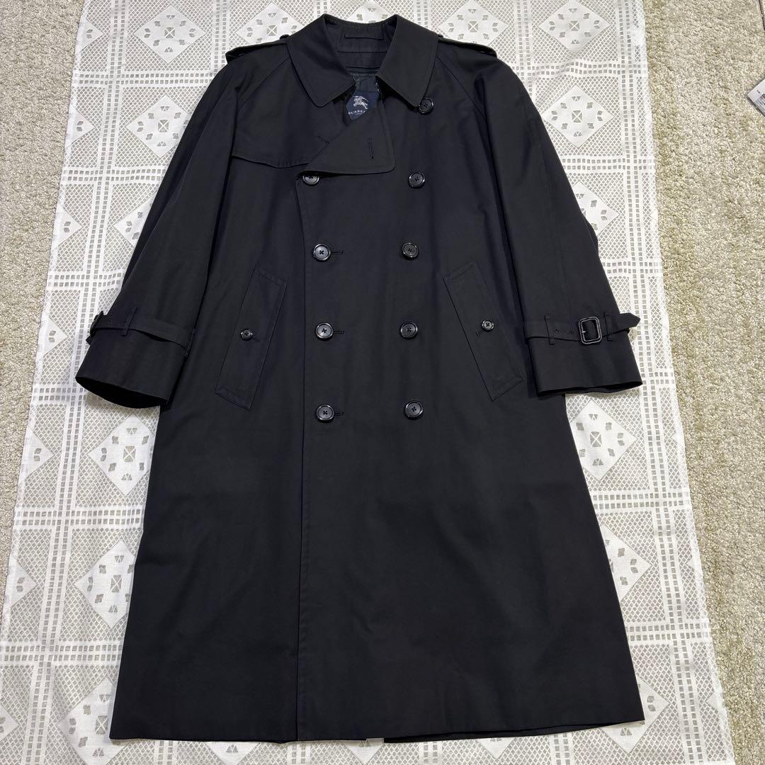 [美品]バーバリーロンドン　ブラック トレンチコート ダブル Burburry