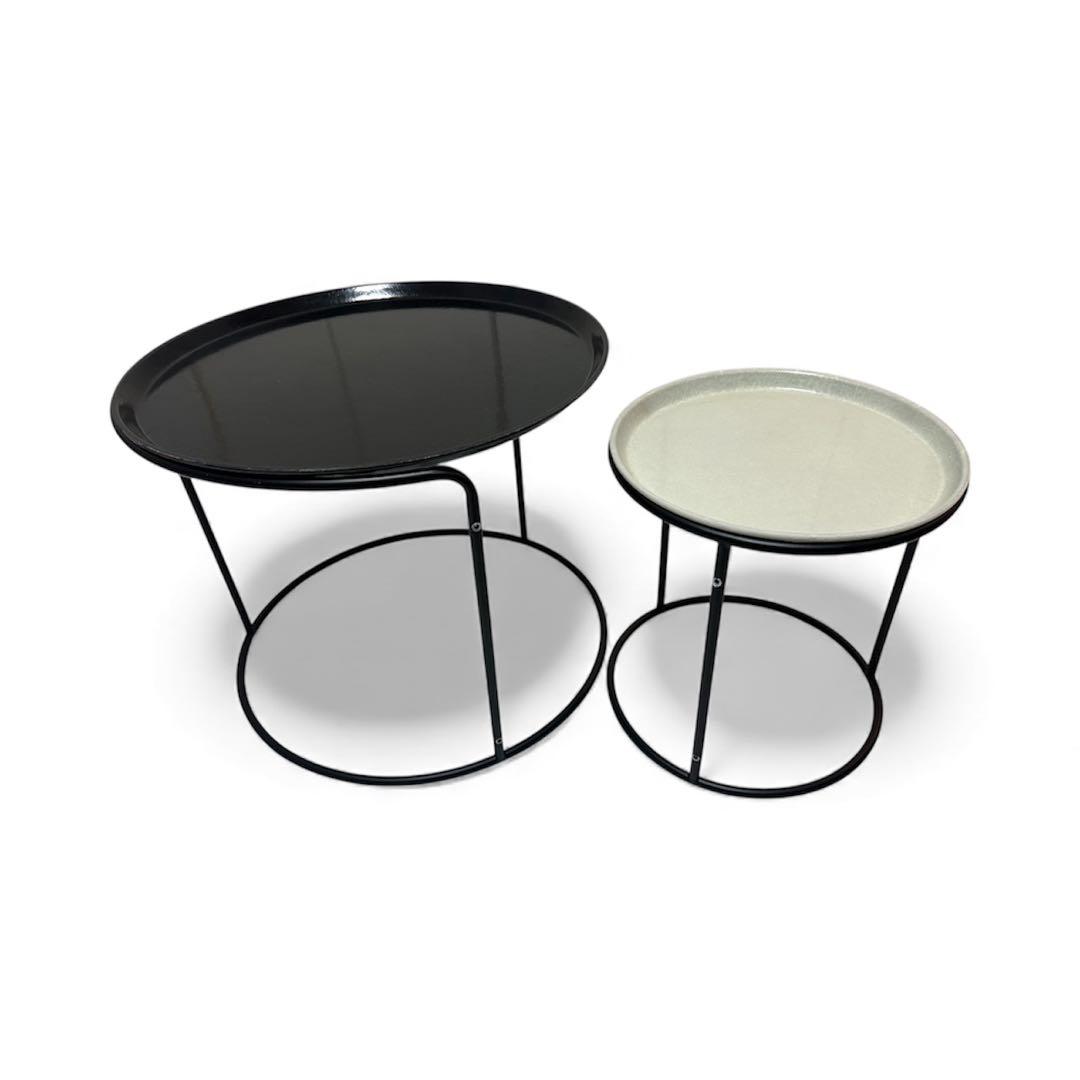 【完売品】カナデモノ CAMBRO製トレー ローテーブル ブラック & ホワイト