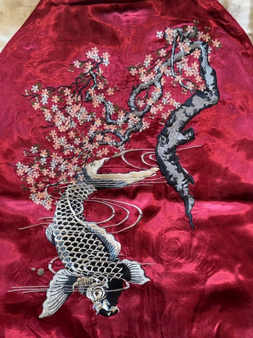 ★未使用！ピンボール 名作リバーシブルスカジャン 風神雷神/鯉に桜