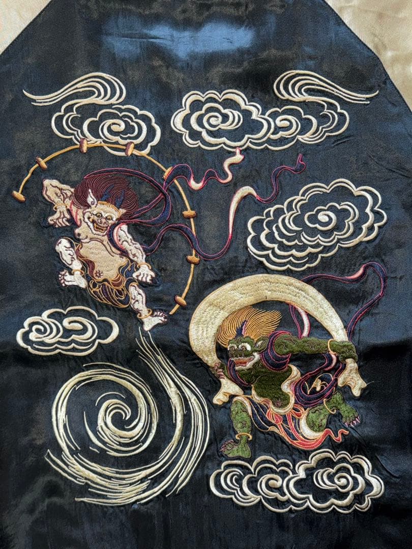 ★未使用！ピンボール 名作リバーシブルスカジャン 風神雷神/鯉に桜