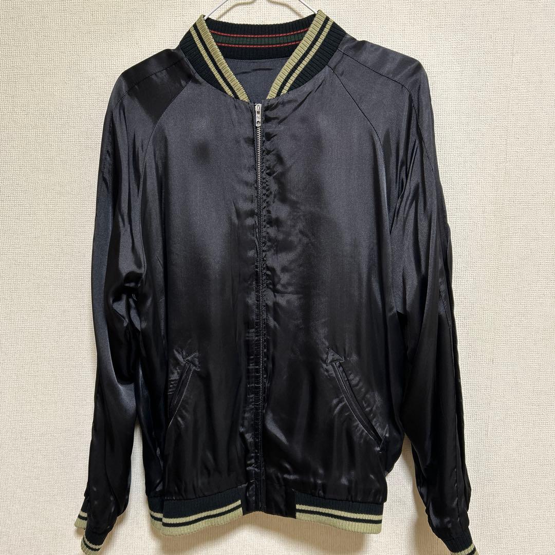 新品　クローズワースト　L 虎　刺繍　スカジャン　ブラック　グリーン