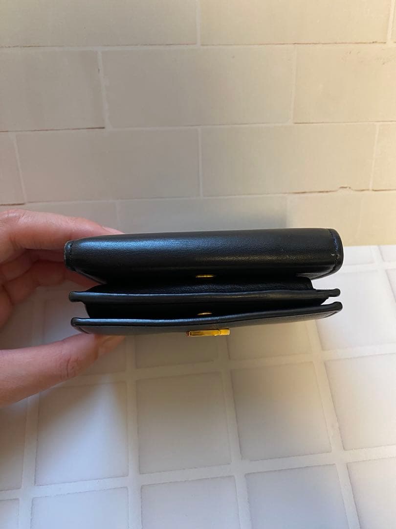 SAINT LAURENT サンローラン ブラック 三つ折り財布