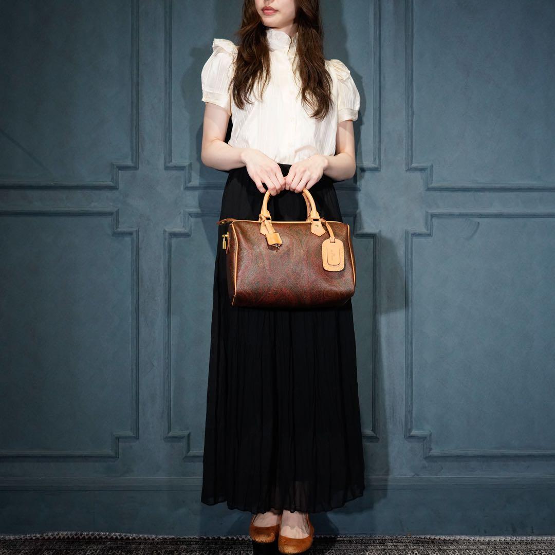 ETRO エトロペイズリー柄デザインボストンバッグ