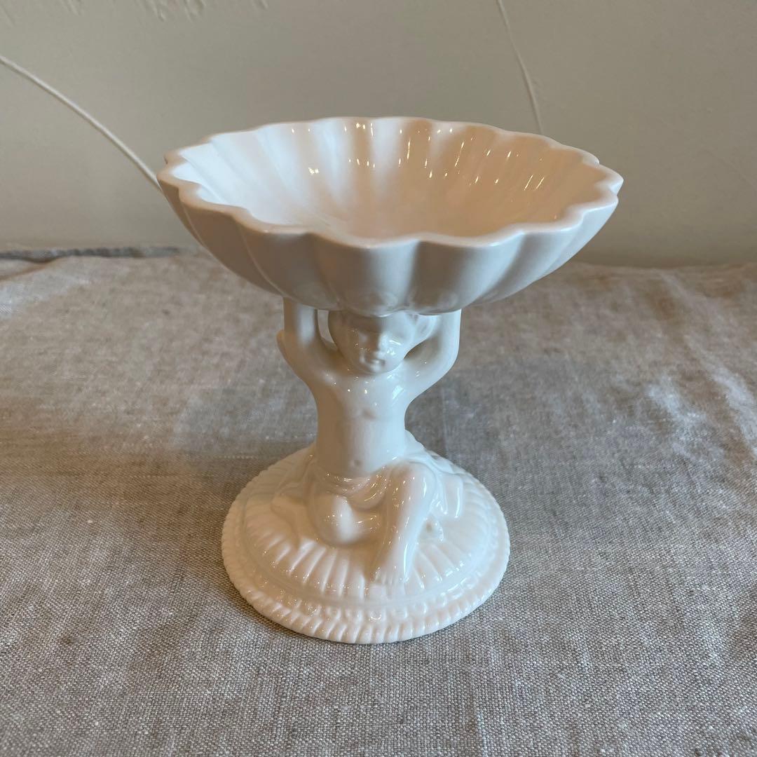 ヴィンテージ　天使の器　小物入れ　陶器　置物　ブロカント　ビンテージ