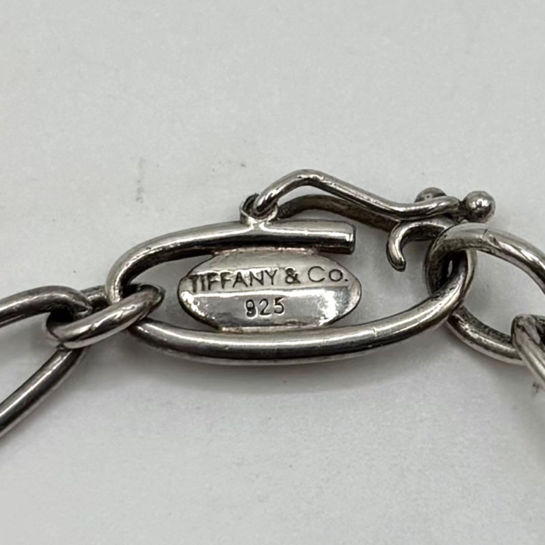【美品】ティファニー ブレスレット ハート型チャーム SV925 シルバー