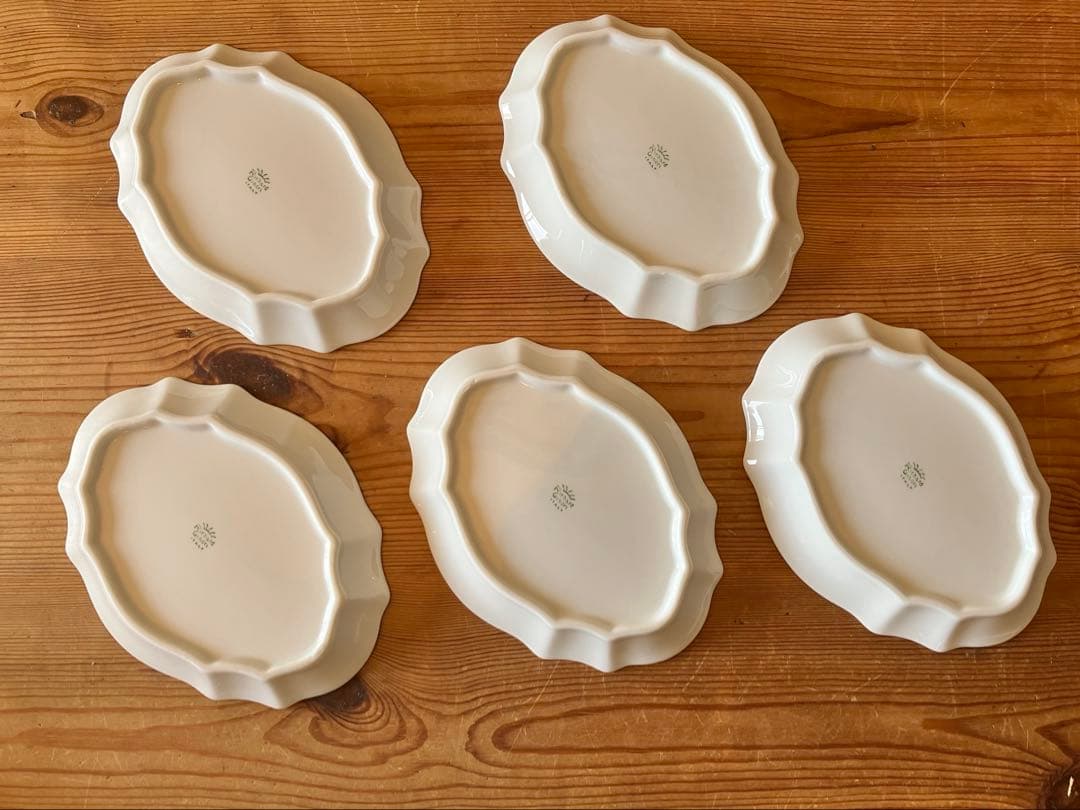 ジノリ　ミニオーバルトレイ×5