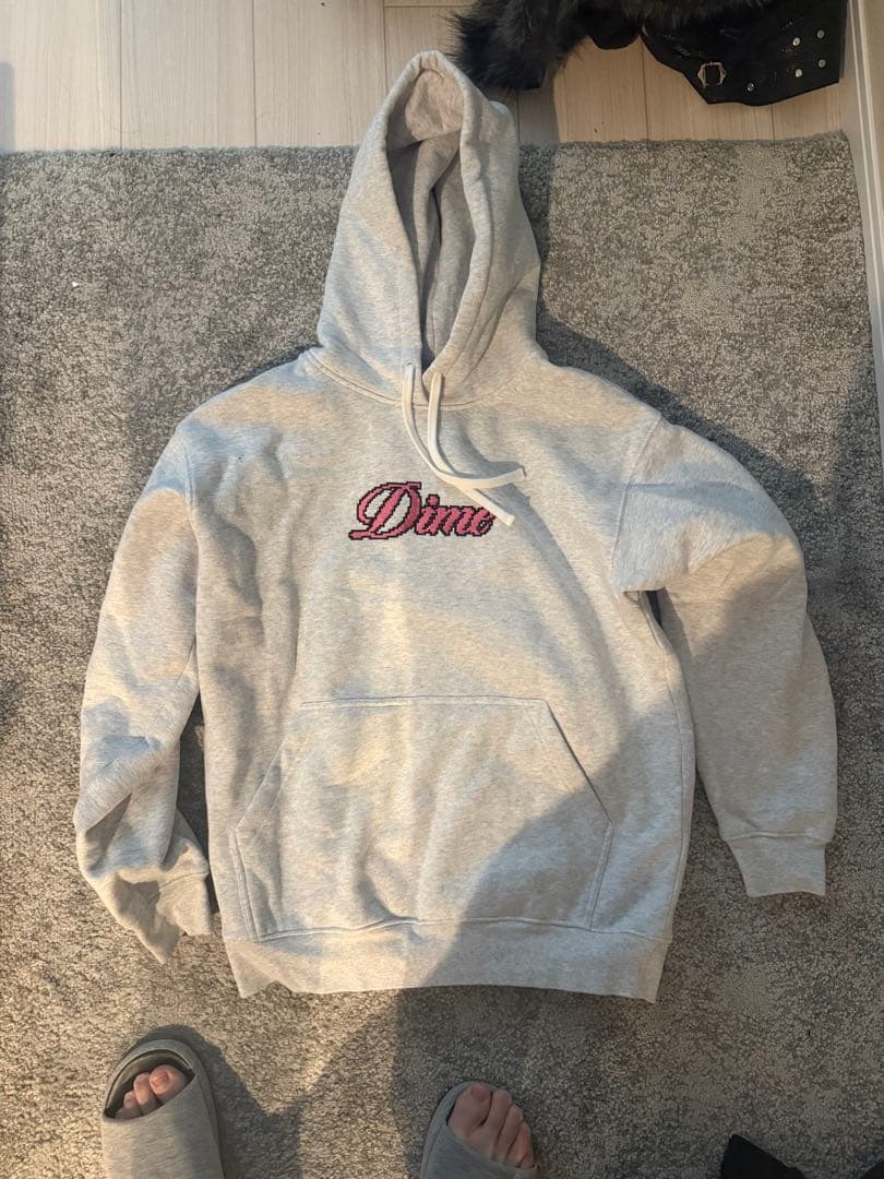 Dime パーカー　ピクセル　ピンク